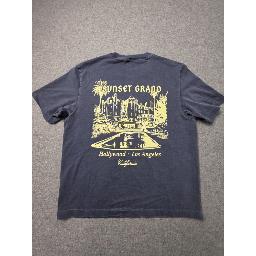 Abercrombie & Fitch Sunset Grand Hollywood Graphic T-Shirt Mens XS Gray Cotton